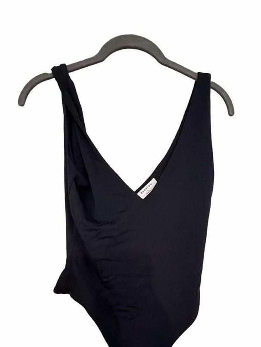 Babaton Black V-Neck Bodysuit Size S
